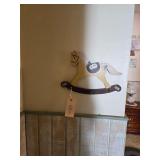 Wooden Rocking Horse Wall Hanging 16 in. x 11 in.