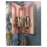 2 Hanging Cabinets 30x18x11in - Various Automotive Hardware and Lighting