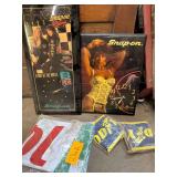 (2) Snap-On Advertising Pin-Up Girl Clocks - 2 Blow-Up Goodyear Blimps - Castrol Flag