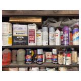 Cabinet & Contents - Spray Paint - Laquer - Reducer - Basemaker - Primer - Undercoating - LOADED!