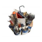 Bucket Tool Carrier Loaded w/ Tools - Wrenches - Screwdriver Kit - Caulking Gun - Vise Grips - Painting Tools - And More