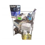 30"x24"x12" Wire Batter Display Shelf With Various Automotive Accessories - Alternator - Distributor - Compressor
