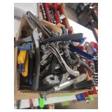 Box of Misc. Pliers and Other Tools