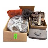 Misc. Lot including 5 lug Wheel - Empty Toolbox - Spray Paint