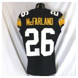 Pittsburgh Steelers #26 Anthony McFarland Game Used Throwback Jersey. Nike Throwback unlaundered jersey worn by running back Anthony McFarland for the November 12, 2023 game against the Green Bay Pack