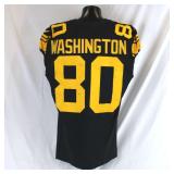 Pittsburgh Steelers #80 Darnell Washington Game Used Color Rush Jersey. Nike Color Rush jersey worn by tight end Darnell Washington for the October 28, 2024 game against the New York Giants at Acrisur