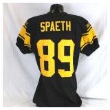 Pittsburgh Steelers #87 Matt Spaeth Game Used Throwback Jersey. Reebok Throwback jersey used by Steelers tight end Matt Spaeth. Jersey has 2007 year tag and features the Steelers 75th Anniversary patc
