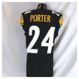 Pittsburgh Steelers #24 Joey Porter 2024 Game Used Home Jersey. Nike home unlaundered jersey worn by cornerback Joey Porter during the January 4, 2025 game against the Cincinnati Bengals at Acrisure S