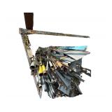 Lot of Metal Tubing and Other Scrap Metal on Rack
