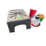 Feeders - Buckets - 2 Chicken Shelters