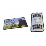 Not My Bull License Plate and a 6x9.5 Inch Sign