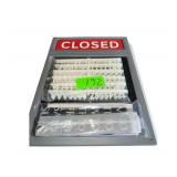 Open/Closed Hanging Sign 21” H. X 15” W.