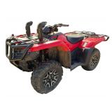 2019 Honda TRX 420 FM1 Utility ATV - Odometer: 1,285 Miles - 332 Hours - Rear Hitch - Front Cable Winch - Brush Guard - Rear Utility Rack - Dual Snorkel