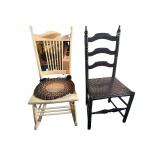 Rocking Chair and Cane Bottom Chair