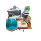 Lot of Small Appliances - Nutra Bullet, Small Lean Machine, Mixer, Electric Knife, Wooden Serving Tray and Stand