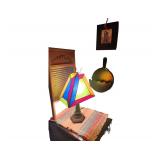 16 in stained Plastic Lamp, Wall decor, Wash Board