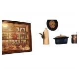 Wall Decor, Clock, Crock Pot Insert, Utencil Can and Refrigerator Magnets