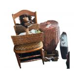 Chair - Wicker Basket - Magazine Holder - Suitcase - Stand