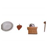 Items On Wall in Entry and Above Door - Mirror - Welcome Sign - Porcelain Bowl - Etc