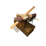 Upholstered Chest - Ornate Chair - Hanging Racks - Contents Included