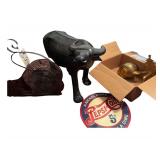 21x15 Inch Water Buffalo 12 Inches Brass Tea Pot Fireplace Fan