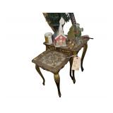 3 - Nesting Tables - 22” L. 17” L. 12”L. Contents Included On 22” Table
