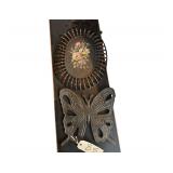 Cast Iron Butterfly and Floral Wall Hanging
