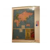 25.5x30 Inch News Paper Print of the Eastern Hemisphere