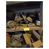 Contents Bottom Two Shelves Including Wires, Car Jacks
