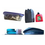 All Items on Rafter Of Shed 5 Innertubes 3 Tow Straps 2 Gas Cans