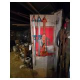 Contents on Door Including Slide Rules, Jumper Cables