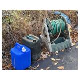 Garden Hose Roller 2 Kerosene Plastic Bottles