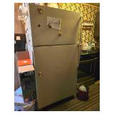 Amana Refrigerator 32.5" L x 32" D x 67" H. Beige Color. Still Works. Must Bring Proper Manpower for Removal. Contents NOT Included