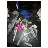 Entire Contents on Top of Kitchen Counter Including Pots, Pans, Jars, Ice Cream Boats, Sunbeam Hand Mixer, Loaf Pans