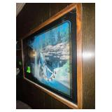 Battery Operated Scenic Wall Clock 27" x 21"