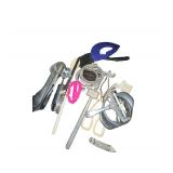 Entire Contents on Top of Kitchen Counter Including Pots, Pans, Jars, Ice Cream Boats, Sunbeam Hand Mixer, Loaf Pans