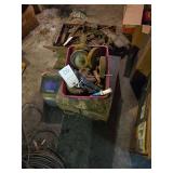 Small Container of 5" Wheels, Welding Helmet