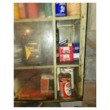 Contents of Wall Cabinet and Items Directly Under Cabinet Including Drum