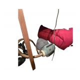 Contents of Bottom Shelf and Floor Beneath Shelf Including Vintage Kenmore Vacuum Cleaner, Coleman Lantern, Dishes, Electric Motors, Sleeping Bag