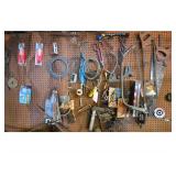 Contents Hanging on Back Wall, Saws, Scissors, Caulking Guns