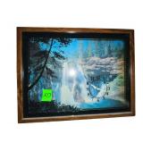 Battery Operated Scenic Wall Clock 27" x 21"