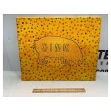 "Oink" - Acrylic on Canvas - 16" x 20"