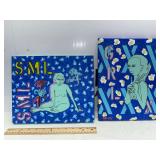 Mixed Media on Canvas & Wood - 9" x 12", 10" x 12"