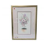 Water Color Floral Print By Mary Vincent Bertrand - 27” X 37”
