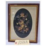 Framed Dried Flower Art Arrangement 10.5" x 13"