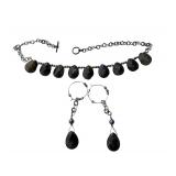 Labradorite Necklace and Earrings Set