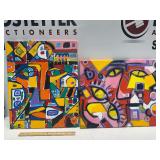 (2) "Lovers" & "Signal" - Oil on Canvas - 16" x 20"