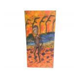 "Racing Inferno" - Oil on Canvas - 20" x 40"