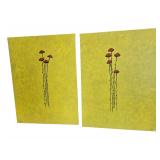 (2) Red Flowers - Oil on Canvas - 30" x 40"