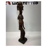 A 23 IncTall Sculpture of a Baule Female Figure from the Ivory Coast Spiritual Significance Mumuye Nigera